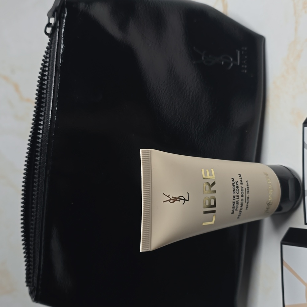 Yves Saint Laurent Black Cosmetic Bag with Libre Products Bundle New - Picture 4 of 5